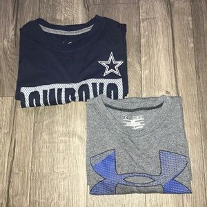 Lot of two boys,t shirt Nike/under armour. Size M
